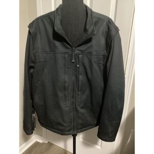 SCOTTeVEST Jacket Men's L Black Tec Travel Pockets Convertible Vest Zip Off Arms